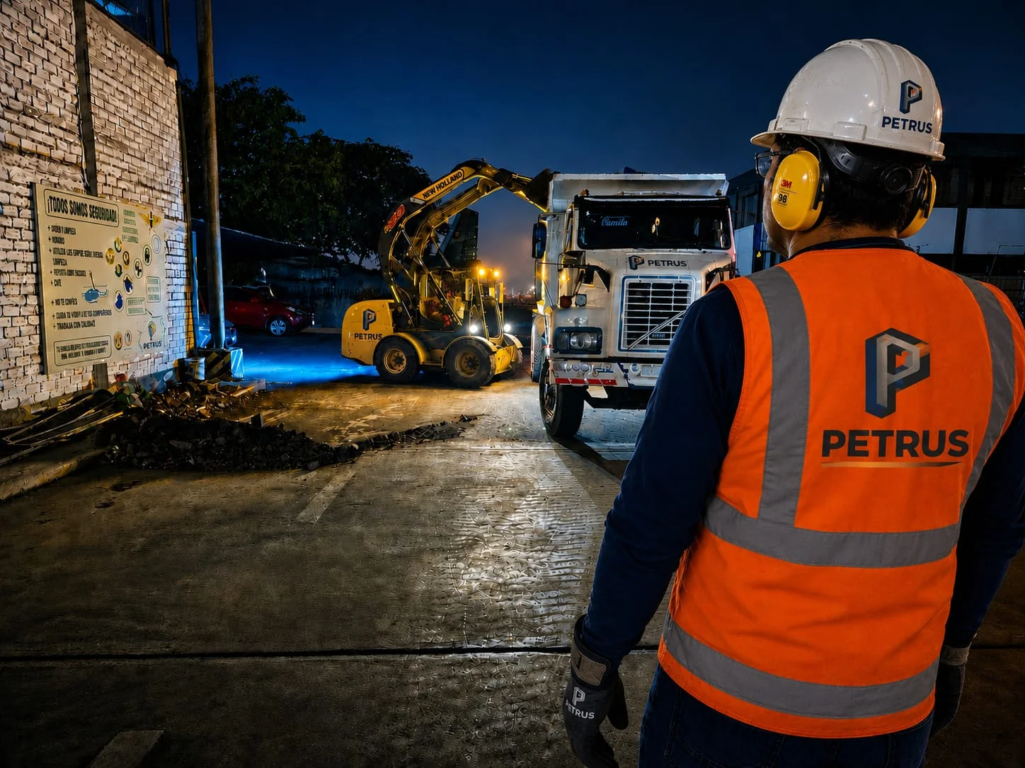 Estructura metálica industrial en construcción — PETRUS Perú